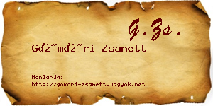 Gömöri Zsanett névjegykártya